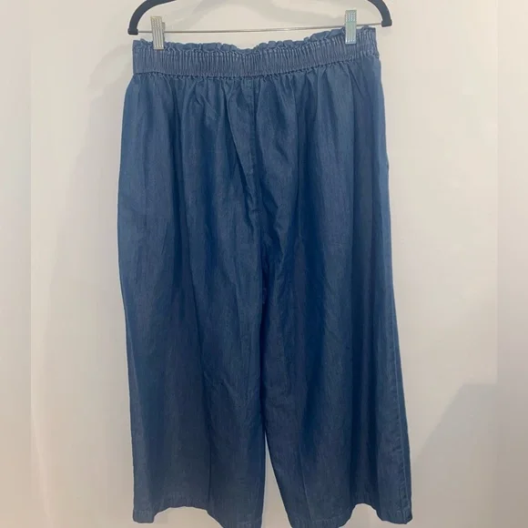 MICHAEL Michael Kors Women's Wide Leg Pull On Chambray Pants, sz 1X - Picture 5 of 11